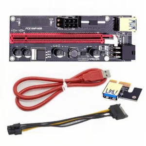 Riser 010-X PCI-E: Riser PCI-Express de alta velocidade para expansão de sistemas, ideal para placas de vídeo e mineração de criptomoedas