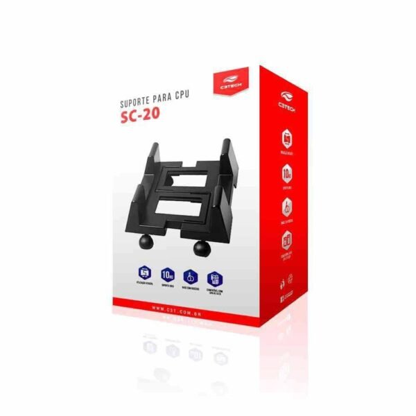 SUPORTE P/ GABINETE C3TECH SC-20BK PRETO